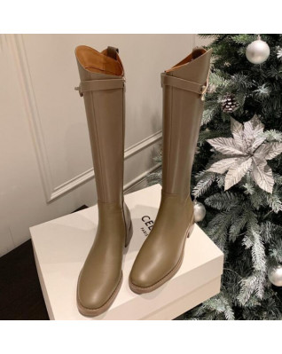 Platform Boots British Style Side Zipper High Tube Knee High Women's Shoes Fashion Spring Autumn Botas