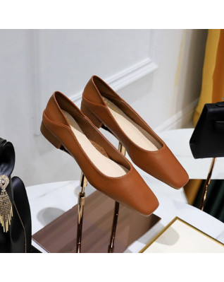 Flats Bottom All-match Retro Fashion Women's Shoes New Artificial Leather Casua l Concise Spri ng Autumn Sapa tos Femininos