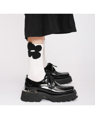 Fashion Concise Mary Janes Pumps 2023 New Korean Style Square HeelInc rease Waterpro of Platform Shoes for Women Spring Autumn